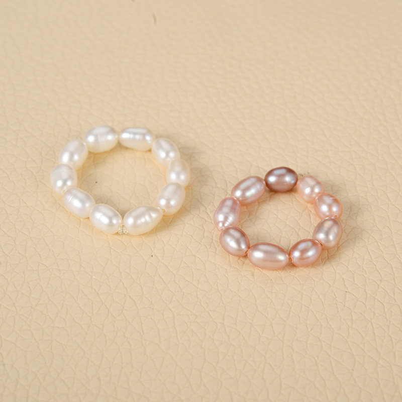 European And American Vintage Classic Metal Pearl Ring