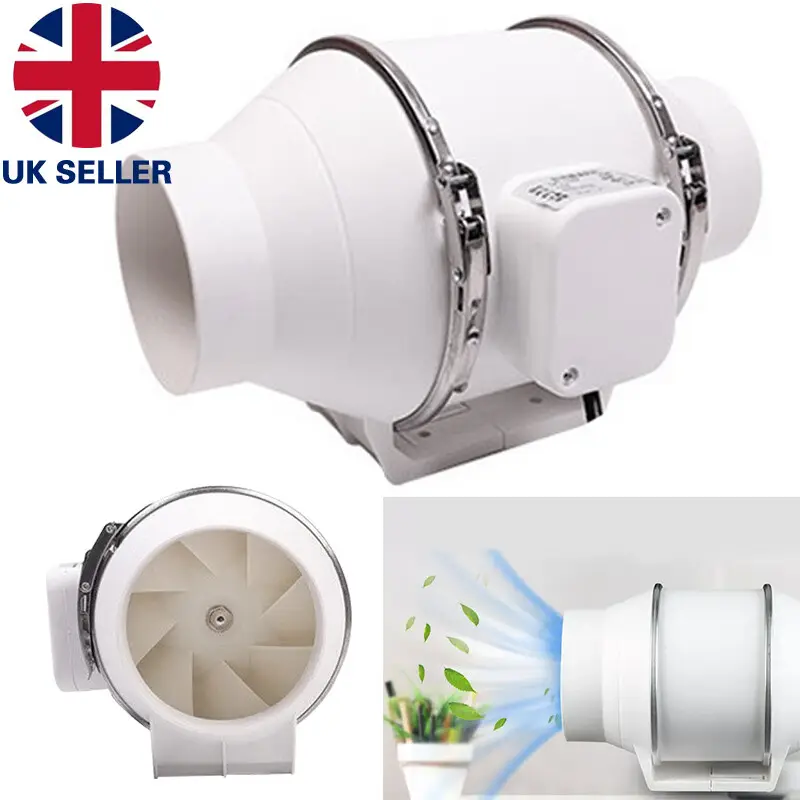 1o0mm 4Inch Diameter Inline Extractor Fan Bathroom