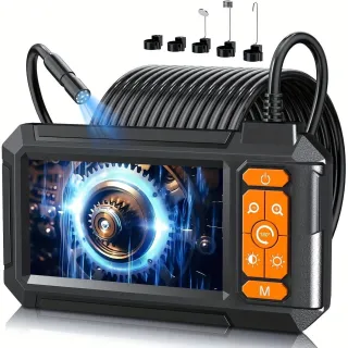 4.3-inch Industrial Endoscope 8mm HD Digital Inspection Camera IP67 Waterproof Rating Battery-Powered Ideal For Vehicle Maintenance, Machine Inspection, Blockage Removal, And Medic