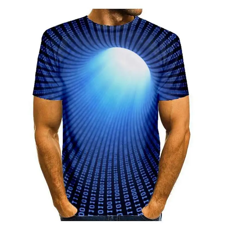 Men's Fashion Casual 3d Print Short-sleeved Tops