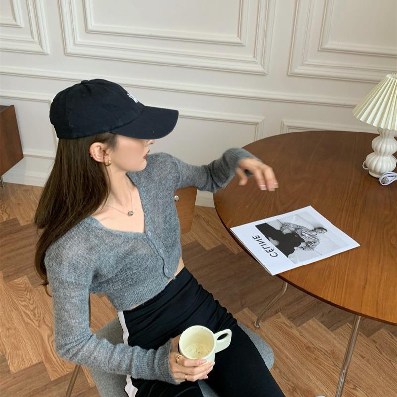 Autumn And Winter Hot Girl Slim Slim Sexy Top