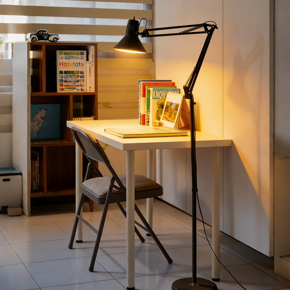 Tall Spotlight Floor Lamp Standard Free Standing Living Room Home Light E27 Bulb — image 4
