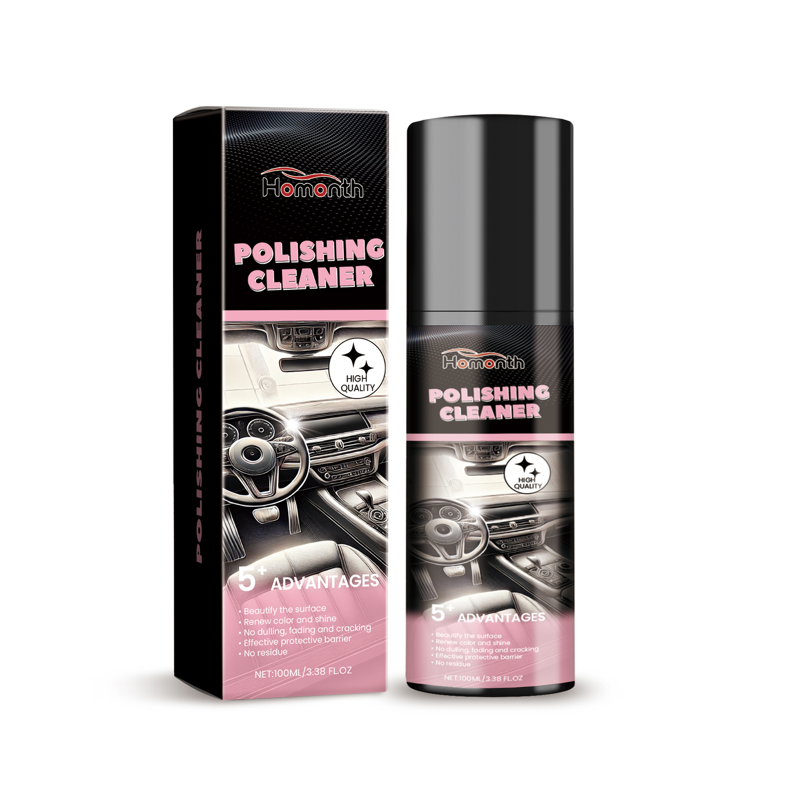 Car Interior Polishing, Renewal, Cleaning, Maintenance, Polishing, Anti Fouling Car Interior Polishing Agent 1 00ml 1 Box 2
