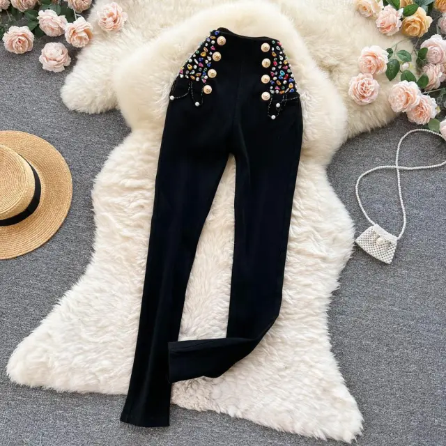 High Waist Small Feet Elastic Slim Fit Everything With Leggings Black - Shop at LoveMi