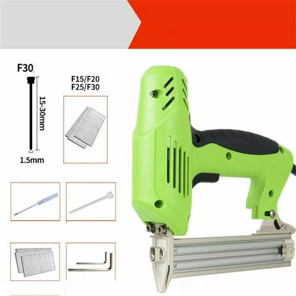 1800W Nail Gun Staple Electric Heavy Duty Stapler Nailer Carpentry Nails