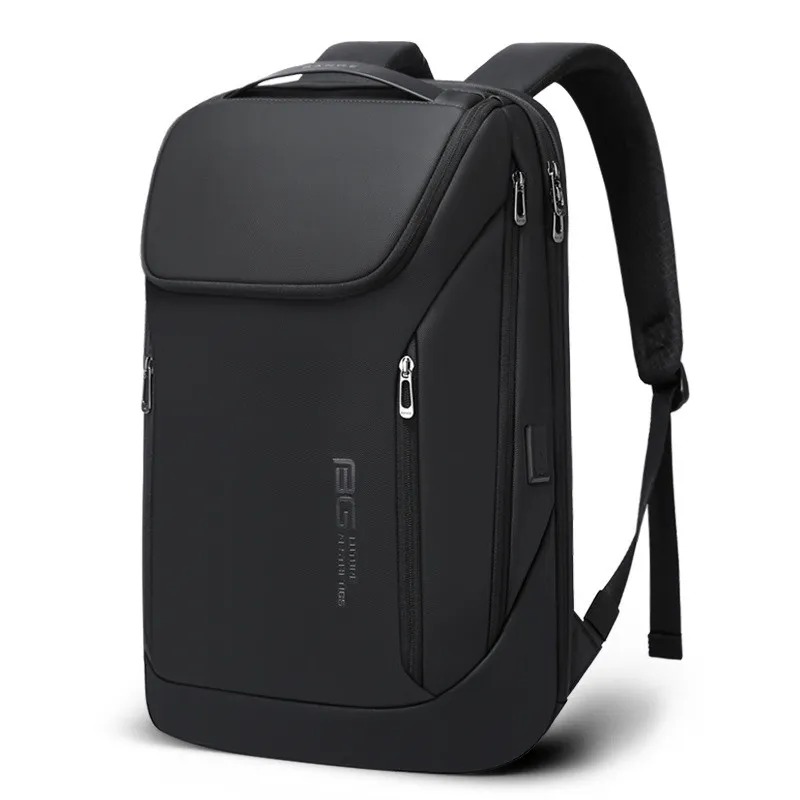 Men's Business Bags Large Capacity Computer Travel Backpack - Black