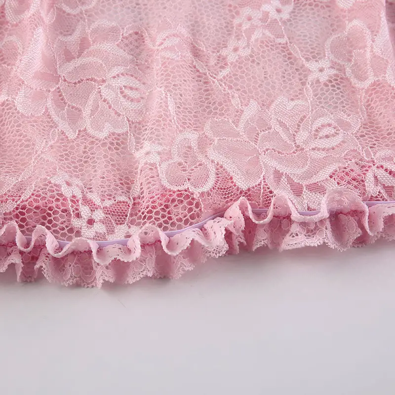 Women's Lace Stitching Bow Waist Dress