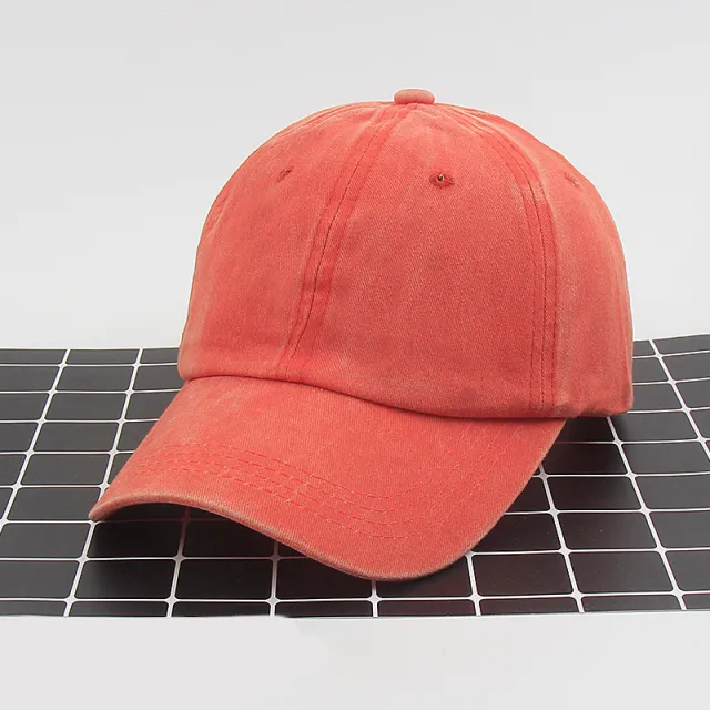 Cotton Versatile Old Washed Baseball Fashion Orange - Shop at LoveMi