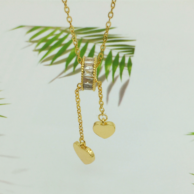 Double Love Pendant Women's Clavicle Chain Jewelry