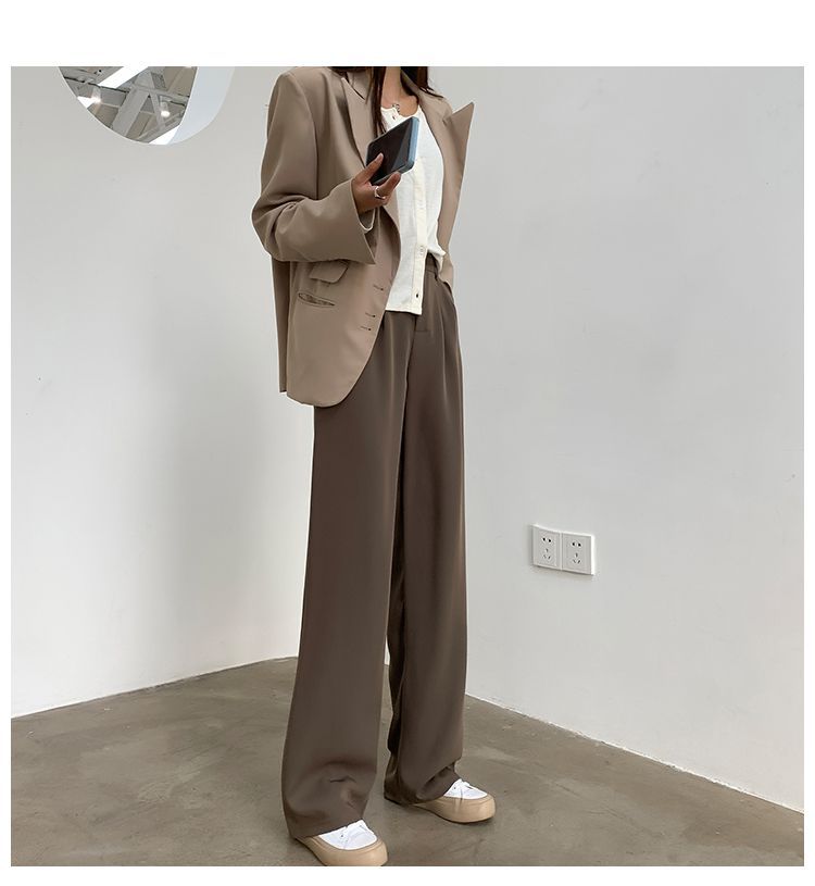 Title 2, Drape Casual Wide Leg Brown Pants