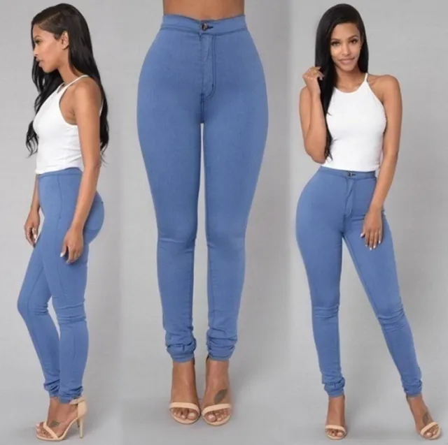 Sexy Casual Fashion Multi Color Slim Slimming Pants Blue - Shop at LoveMi