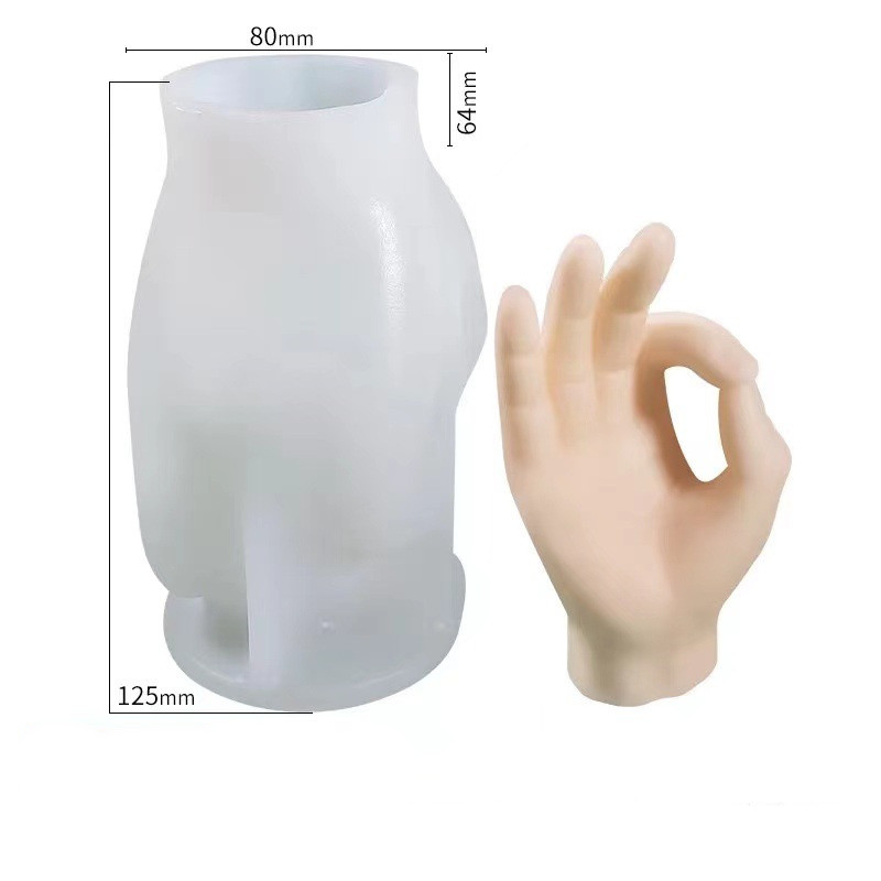DIY Hand Shaped Silicone Candle Holder Mould