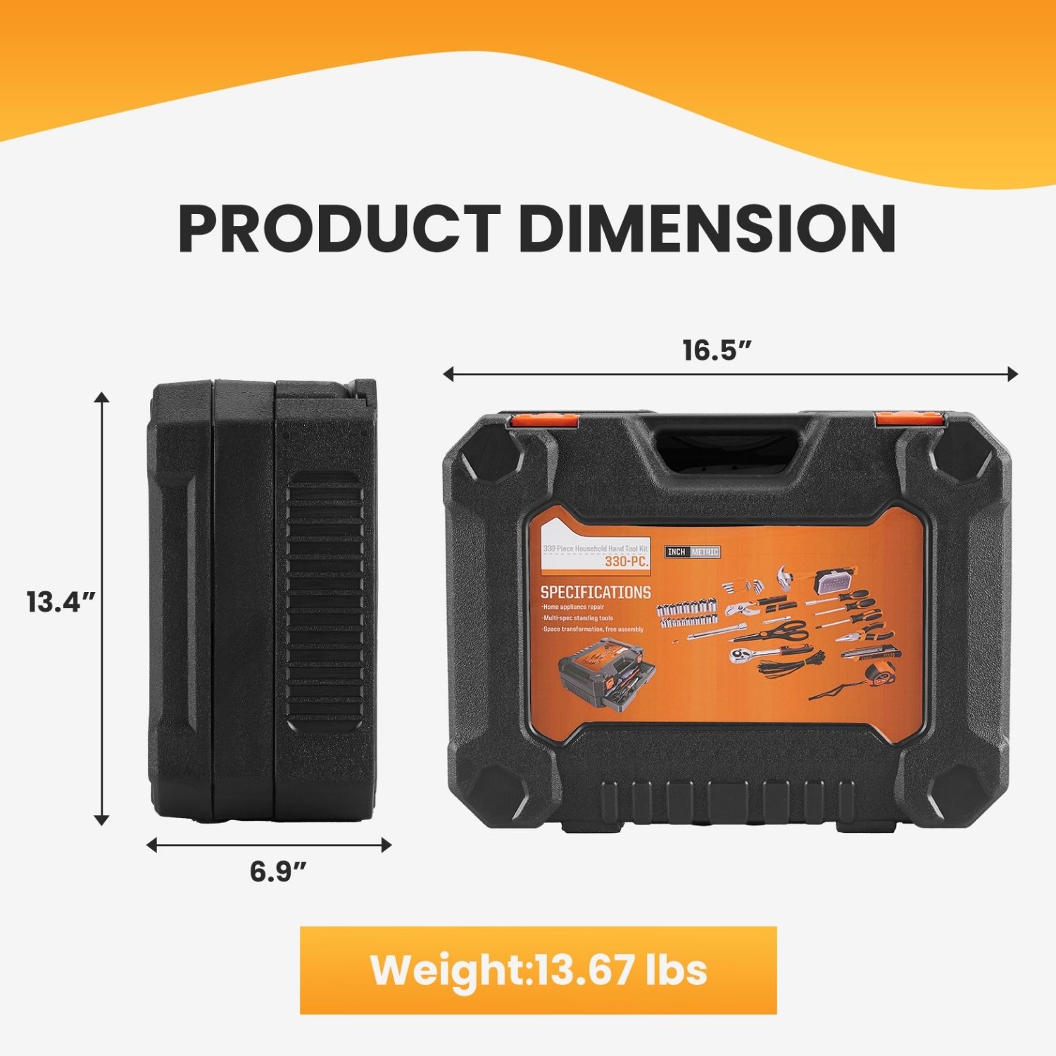 Home And Auto Repair Tool Kit, With Drawer Storage Toolbox, Complete Tool Set For Daily Use view 6