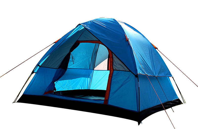 Tent 4 People To Build A Double Deck Family Outdoor Camping Travel Tent 2