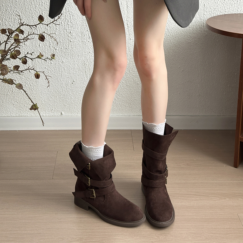 Slouchy Mid Calf Boots, picture 3 of 4