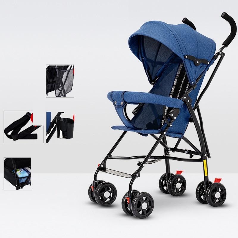 Sit And Lie Down Baby Portable Folding Simple Trolley — foto 10
