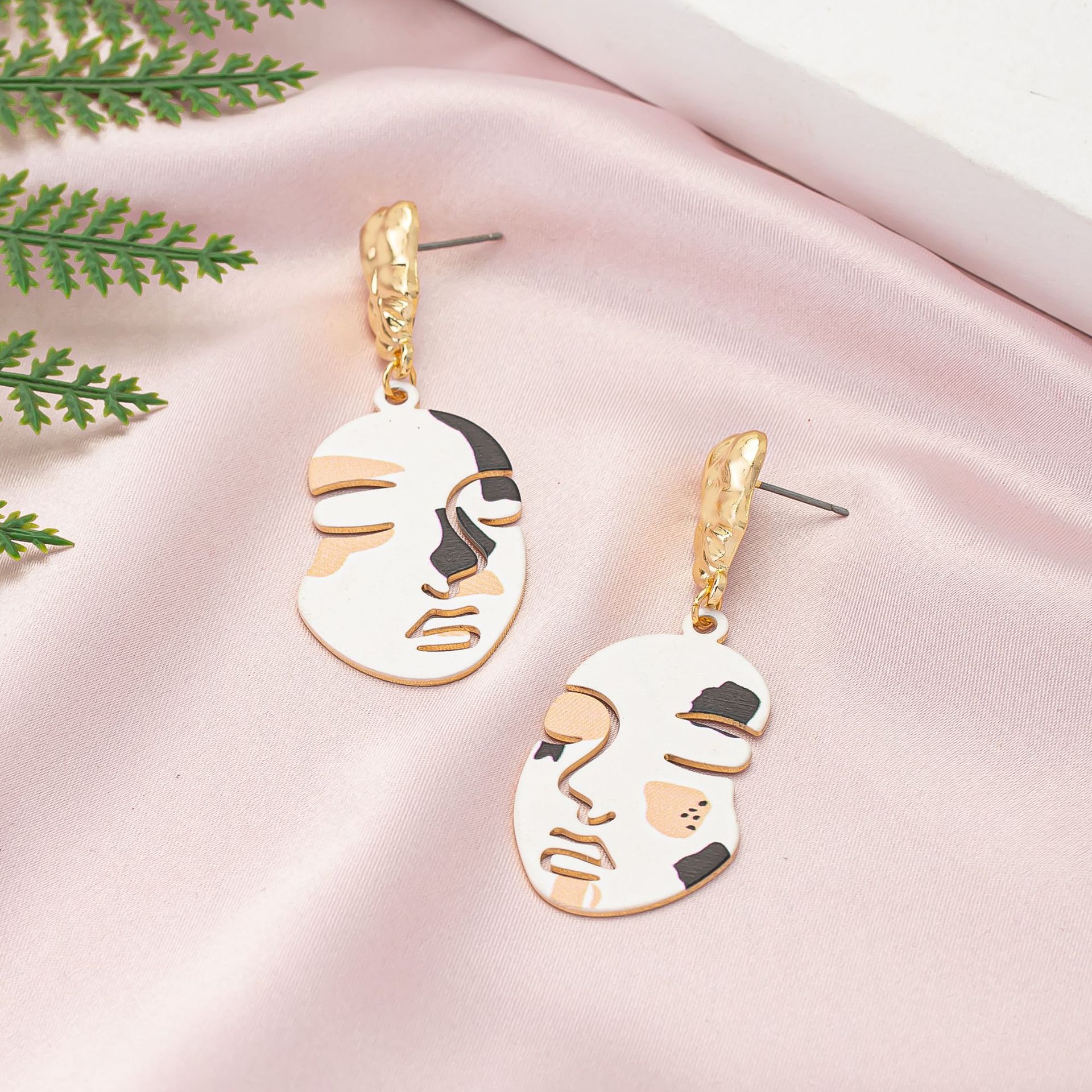 Title 1, Interesting Design Printed Face Mask Earrings