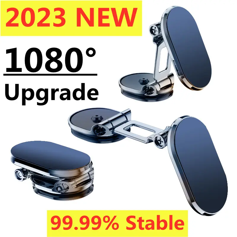 Rotate Metal Magnetic Car Phone Holder Foldable Universal Mobile