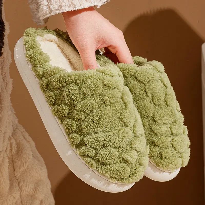 Soft Plush Slippers Women Men Cozy Fluffy Fleece House