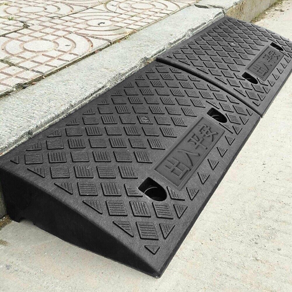 Vehicle Slope Ramp Universal Heavy Duty Rubber Kerb Ramps Car Bikes Threshold - Image 1