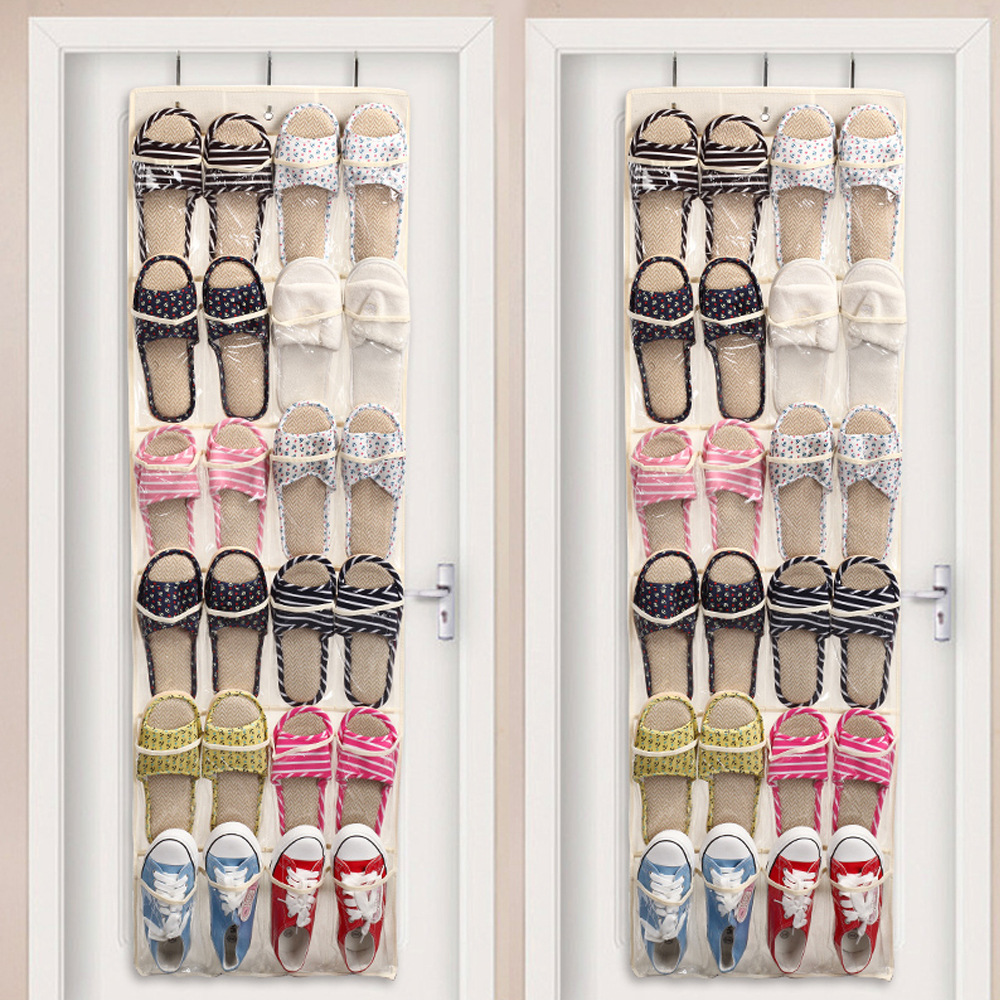 Non Woven PVC24 Grid Shoe Hanging Bag
