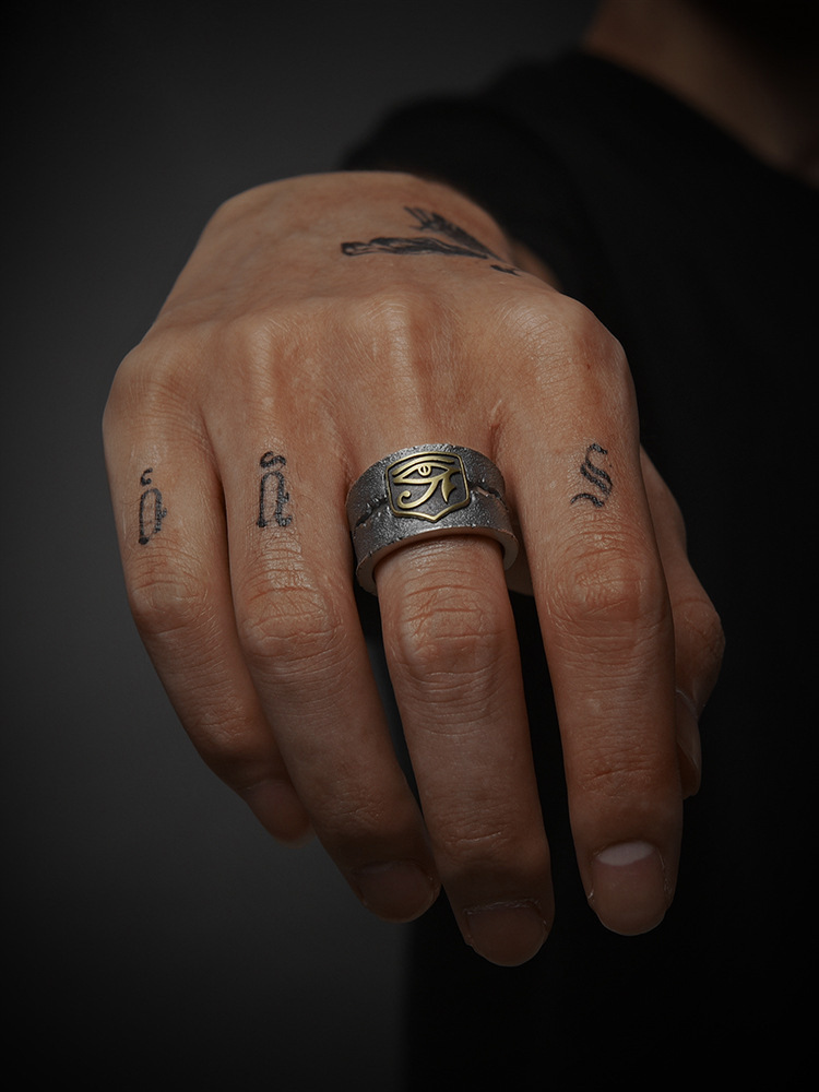 Title 4, Bague homme en argent thaïlandais Style Hip Hop...