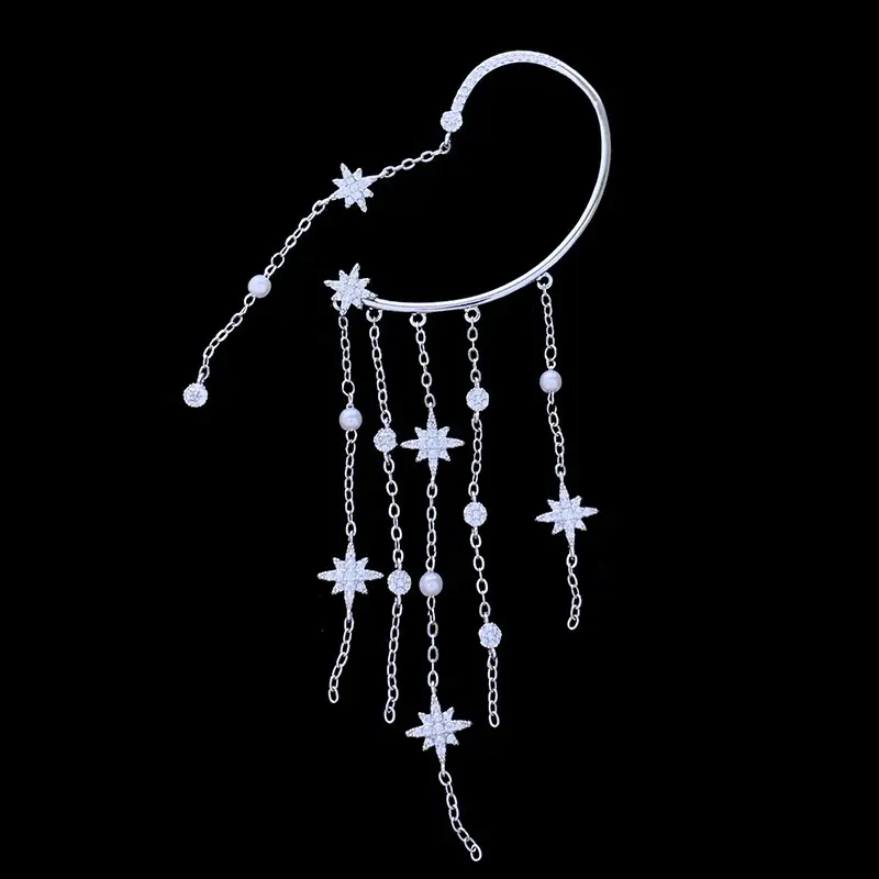 Personalized Eight-pointed Star Single Ear Hanging Earrings