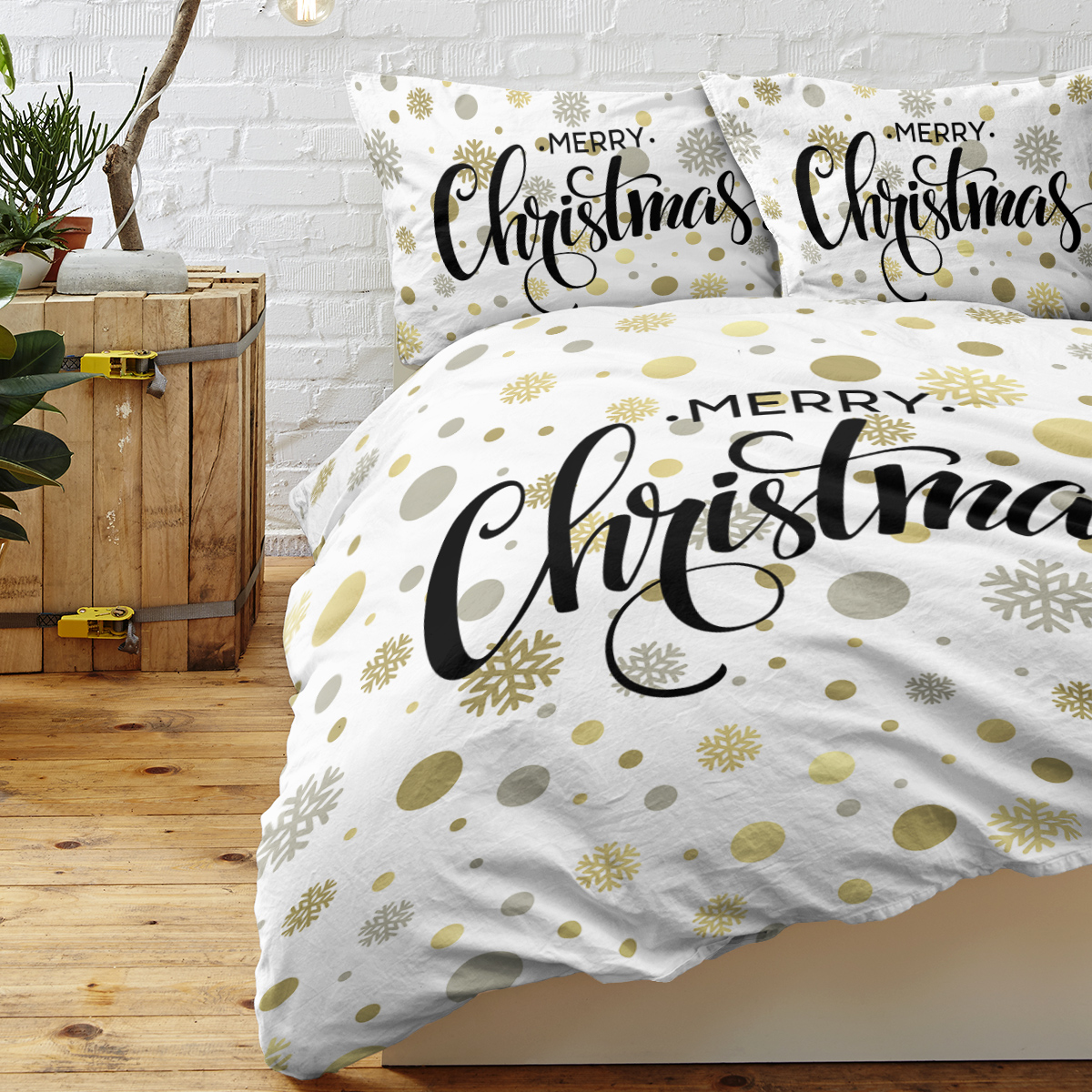 Duvet Cover Set Christmas Theme Merry Christmas Holiday Season Luxury... 3