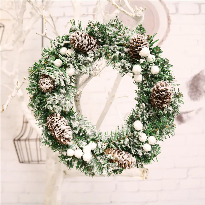 Creative Christmas Door Wreath Christmas Decoration Artificial Garland Wreaths For Car Home Window Wall Decoration – image 4