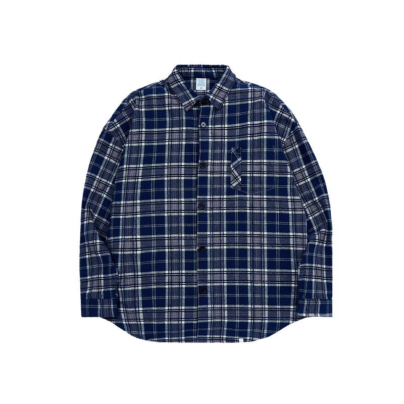 Men's Heavy High Street Brushed Plaid Shirt