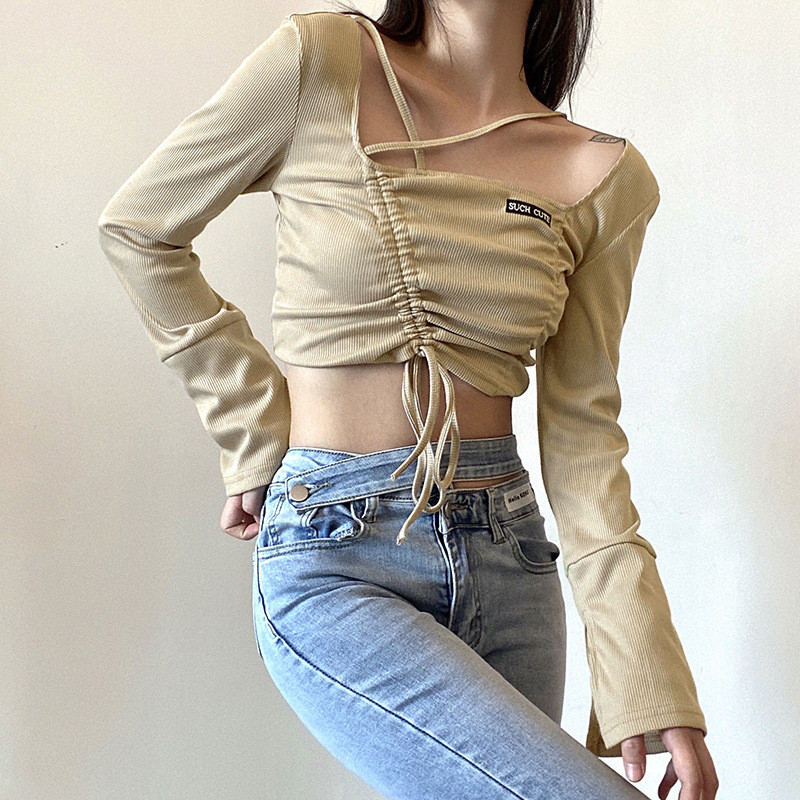 Design Thread Personalized Drawstring Top T-shirt