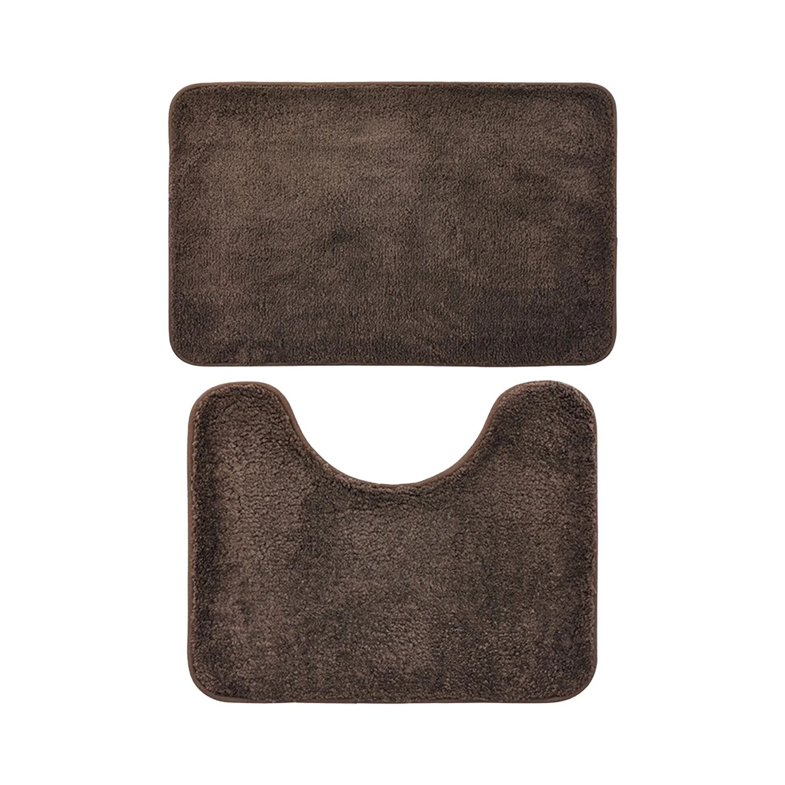 Two-piece Solid Color Bathroom Mat Set With Non-slip Backing - Ultra-absorbent Surface For Bathroom And Powder Room - Comfortable, Machine-washable Mat 4