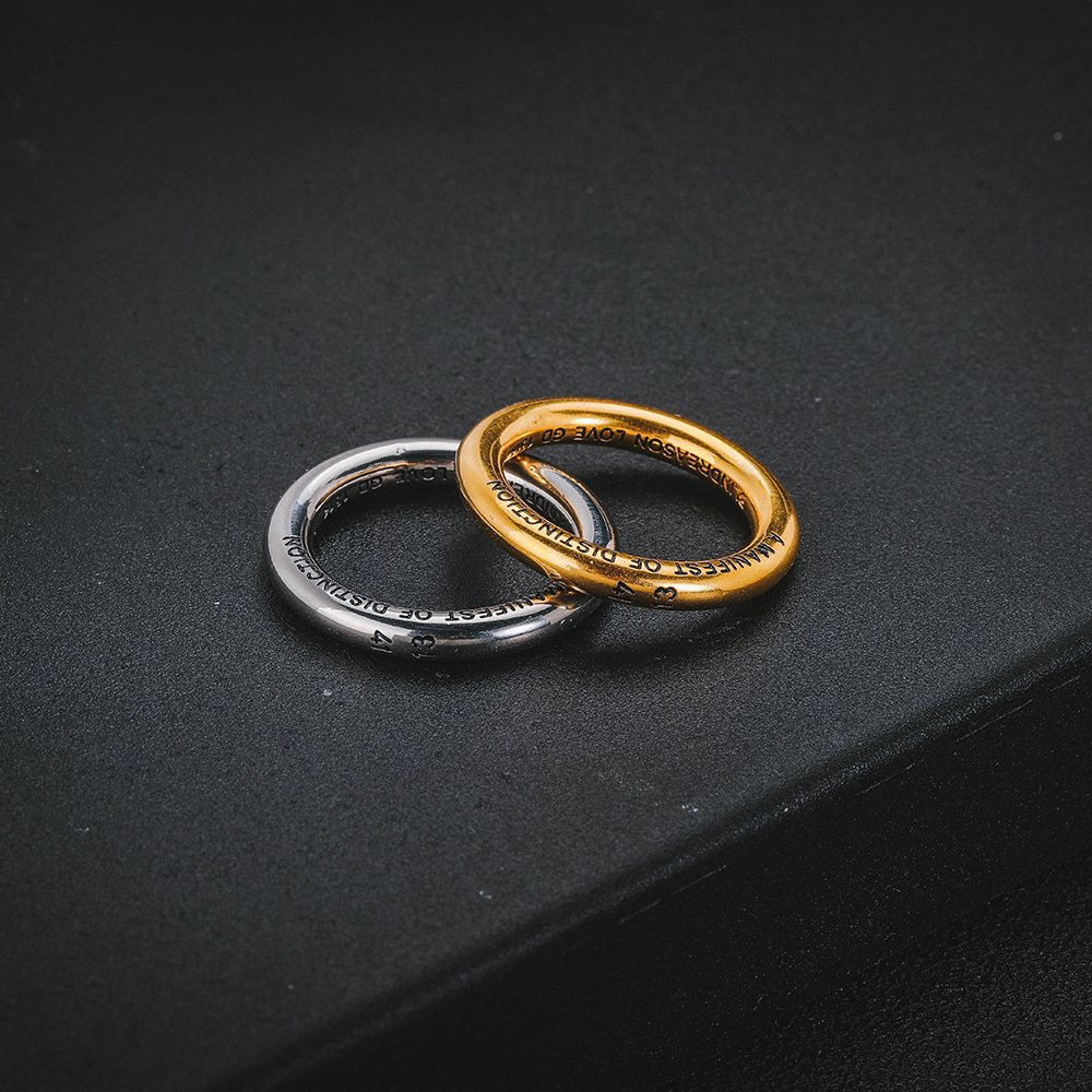 Title 5, Love Ring Titanium Steel Ring Accessories For M...