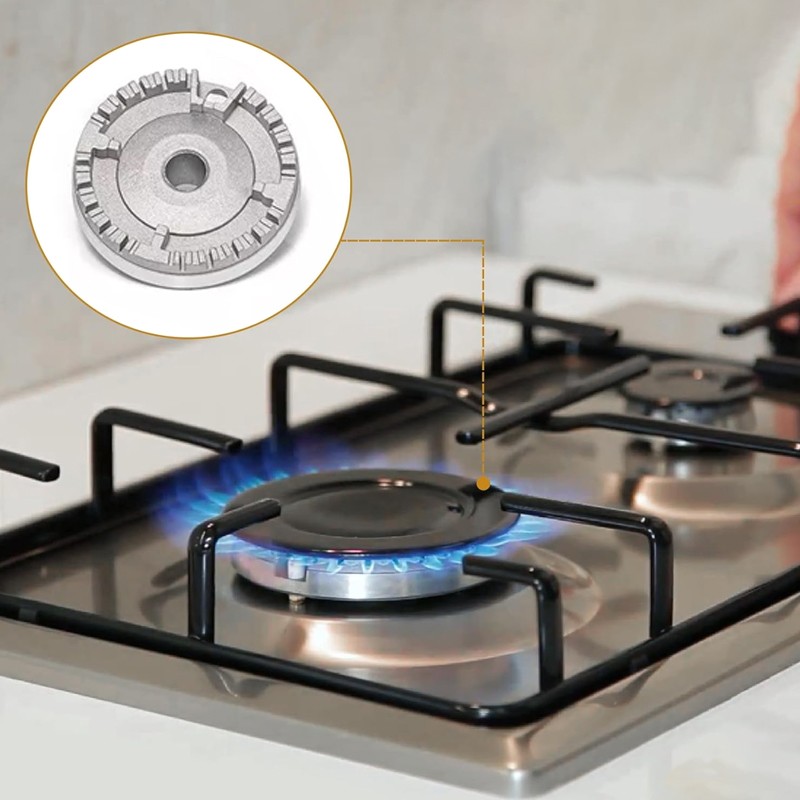 5Pcs Set Cooker Oven Gas Hob Rapid Burner Caps Crown Ring Tops Kit Flame Cover 5