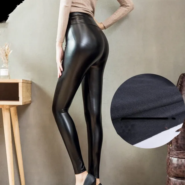 High Waist And Tight Pants In Autumn Winter Shiny Velvet 3Xl - Shop at LoveMi