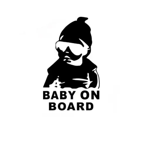 Baby Warning Stickers on the Car