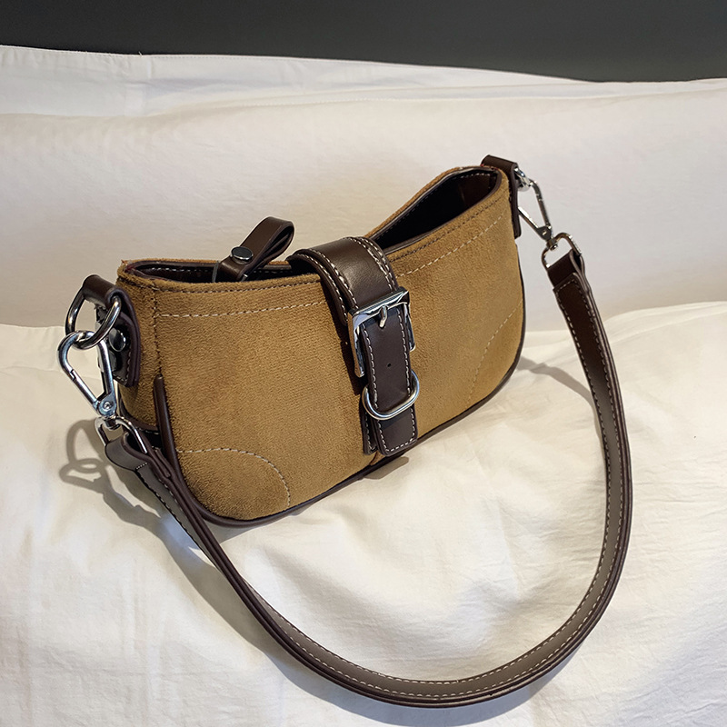 Contrast Small Square Bag Wide Shoulder Strap