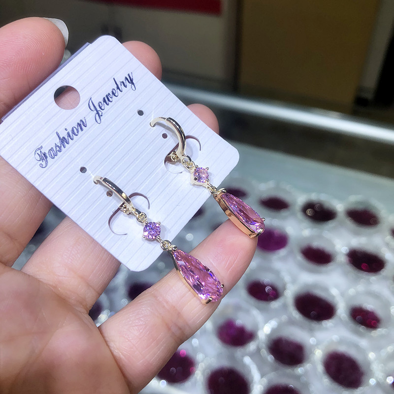 Title 5, Simple All-matching Long Drop-shaped AAA Zircon...