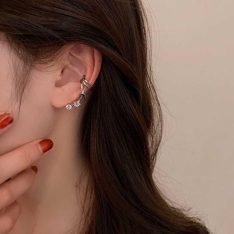 High Grade Zircon Double-layer Unique Ear Bone Clip