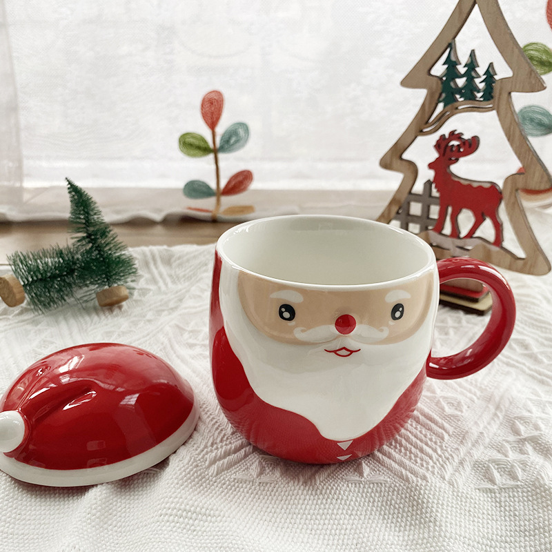 Title 2, Christmas Ceramic Mug Student Gift Cute Cartoon