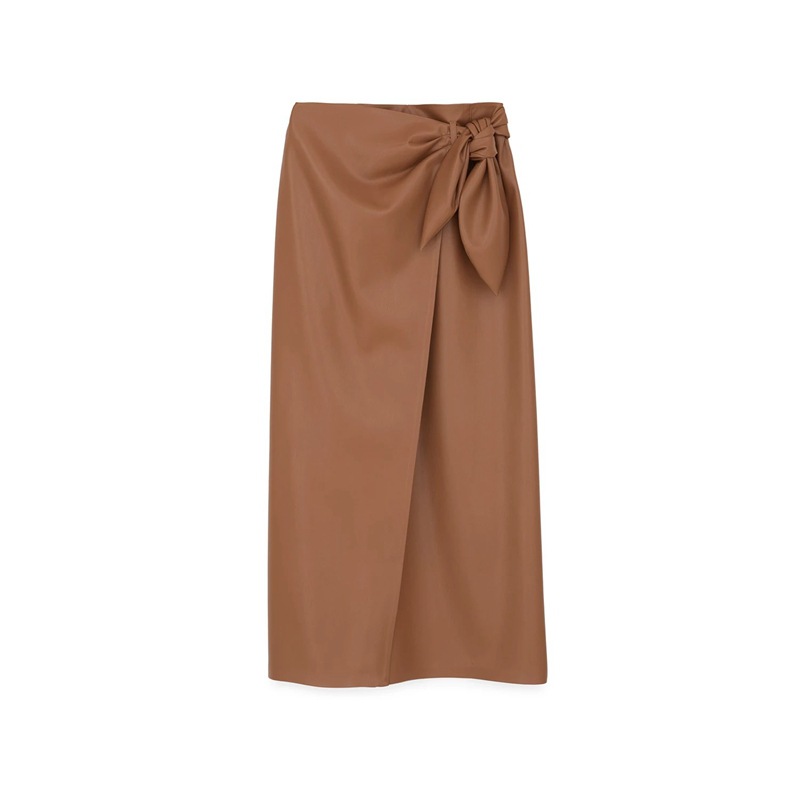 Title 1, PU leather A-line skirt skirt