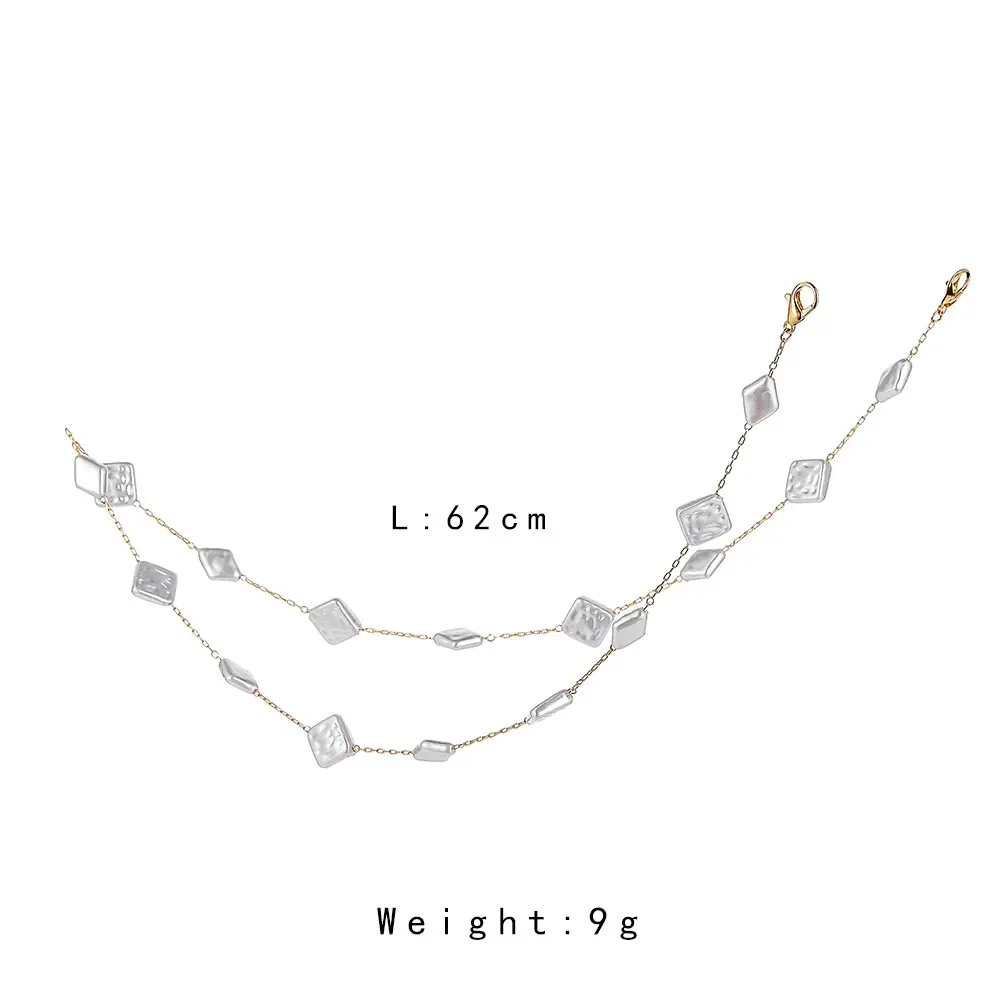 Handmade Splicing Of Special-shaped Pearl Mask Chain