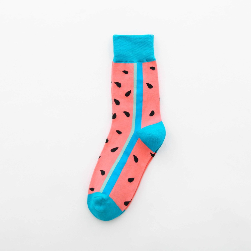 Title 7, Fruit tube womens socks with Jacquard cartoon ...