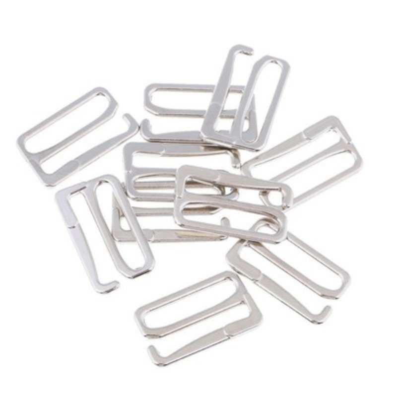 10 Pieces Alloy Replacement Bra Strap 19mm Sliver2 19mm