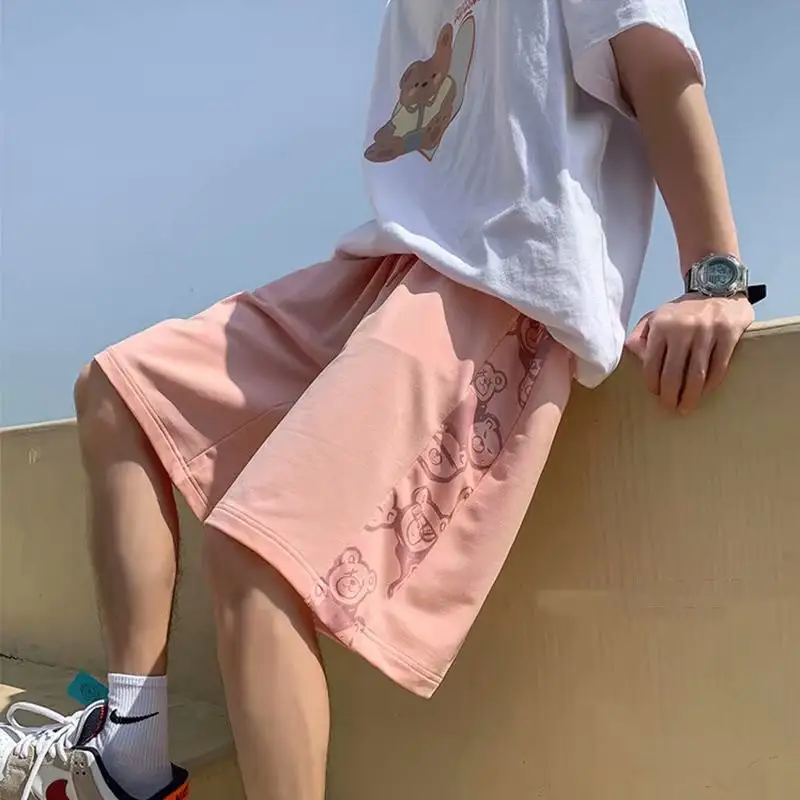 Men's New Loose Quarter Personalized Printed Beach Pants