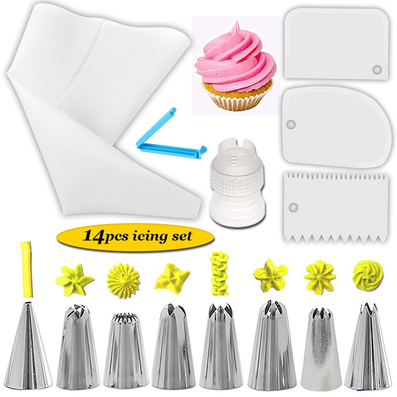 Title 1, 14-piece Stainless Steel Cake Mouthpiece Cover