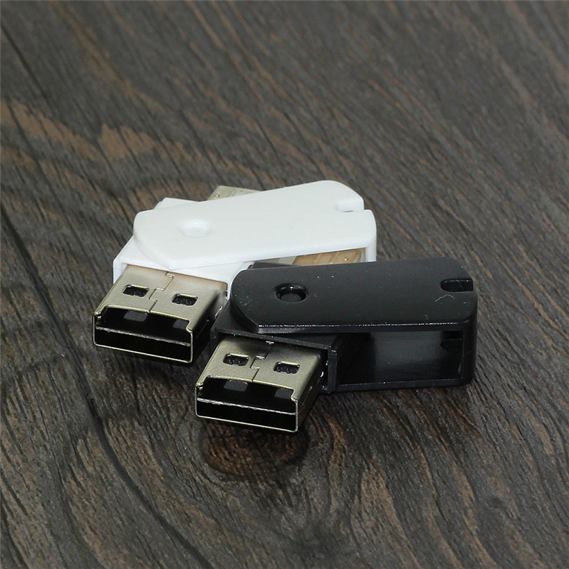Rotating USB2.0 TF Card Reader 2-in-1 Micro Usb Android Phone OTG Card Reader