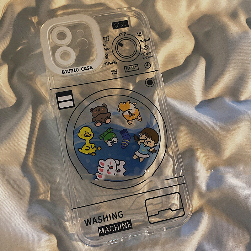 Funny Washing Machine Cartoon Animal Phone Case - Image 2