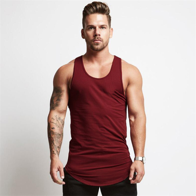 Men's Fashion Casual Fitness Undershirt Sports Gym Body Workout Tank Top Shirt