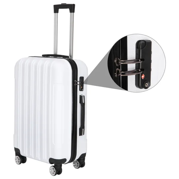 3-in-1 Multifunctional Large Capacity Traveling Storage Suitcase White - Image 2